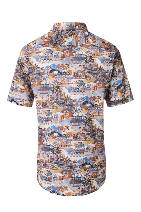 Camicia Uomo Casamoda Classic Fantasia collo Italiano Manica lunga