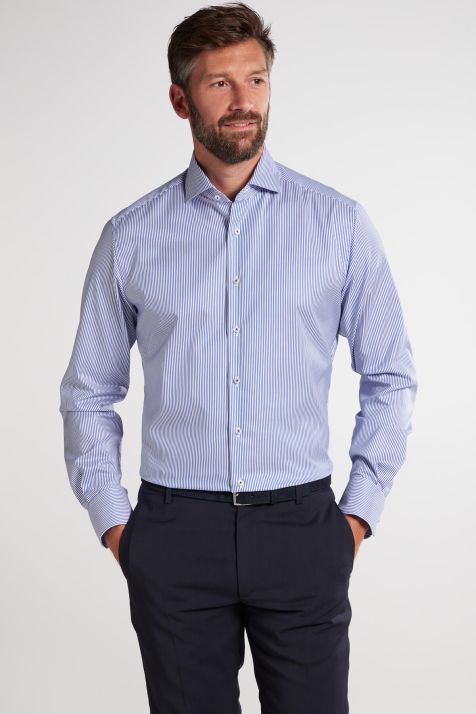 Camicia Uomo Eterna Classic No Stiro collo Italiano Manica lunga