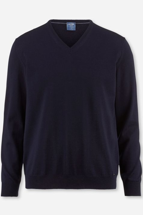 Maglia Uomo Olymp Collo v Classic Tinta unita 100% lana