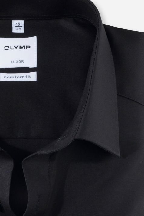 Camicia Uomo Olymp Comfort No Stiro Tinta unita collo Italiano Manica corta