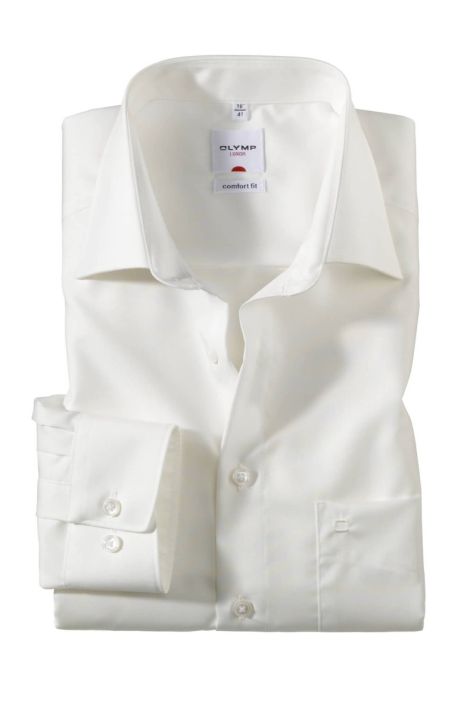 Camicia Uomo Olymp Comfort No Stiro Tinta unita collo Italiano Manica lunga