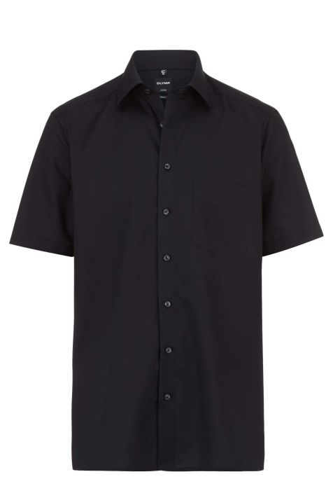 Camicia Uomo Olymp Classic No Stiro Tinta unita collo Italiano Manica corta