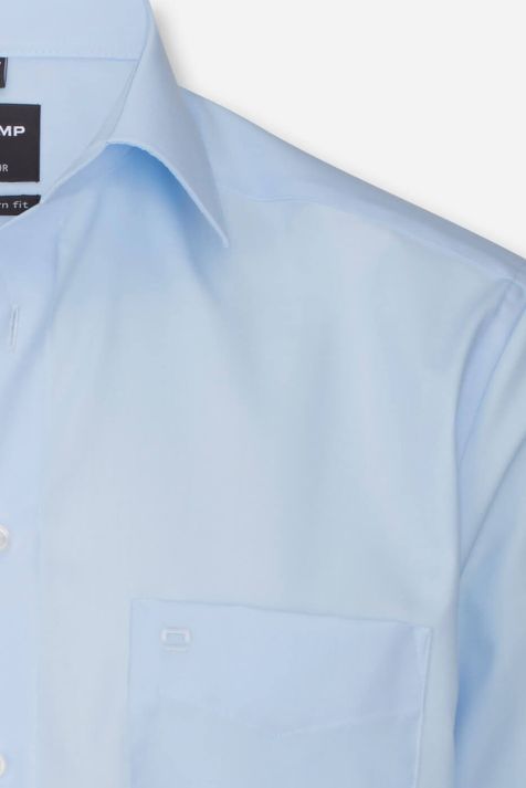 Camicia Uomo Olymp Classic No Stiro Tinta unita collo Italiano Manica lunga