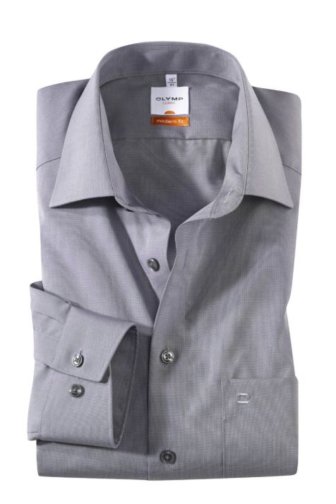 Camicia Uomo Olymp Classic No Stiro Tinta unita collo Italiano Manica lunga