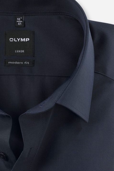 Camicia Uomo Olymp Classic No Stiro Tinta unita collo Italiano Manica lunga