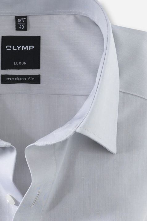 Camicia Uomo Olymp Classic No Stiro Tinta unita collo Italiano Manica lunga