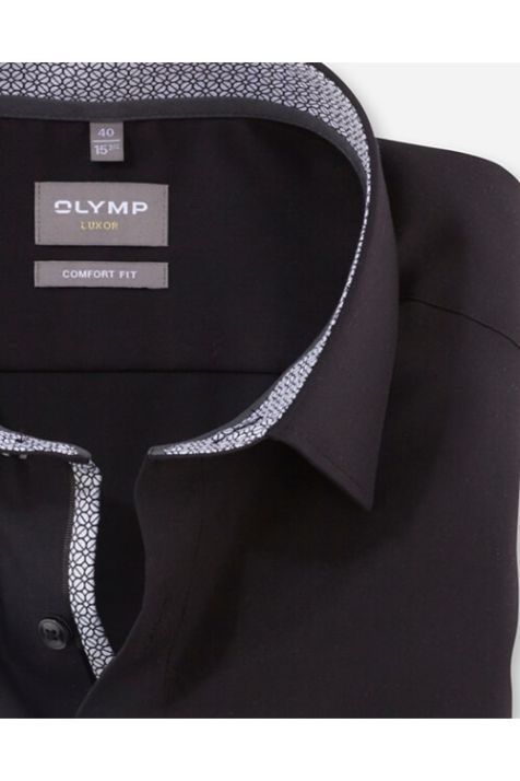 Camicia Uomo Olymp Comfort Tinta unita collo Francese Manica lunga
