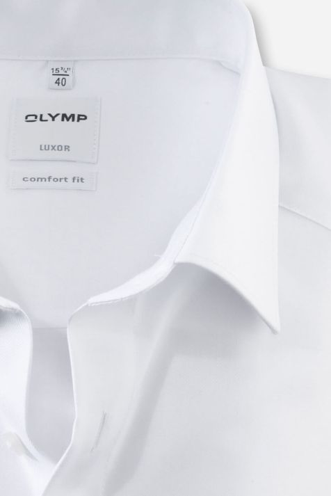 Camicia Uomo Olymp Comfort No Stiro Tinta unita collo Italiano Manica lunga