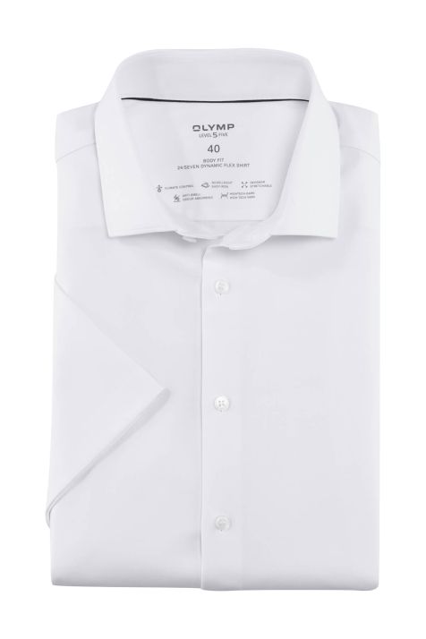 Camicia Uomo Olymp Regular Tinta unita collo Francese Manica corta