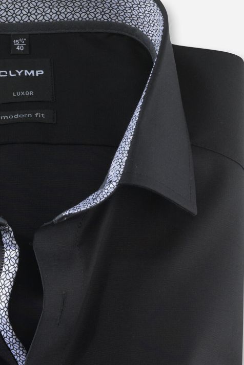 Camicia Uomo Olymp Classic No Stiro Tinta unita collo Italiano Manica lunga