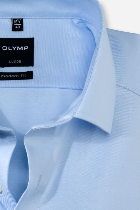 Camicia Uomo Olymp Classic No Stiro Tinta unita collo Italiano Manica lunga
