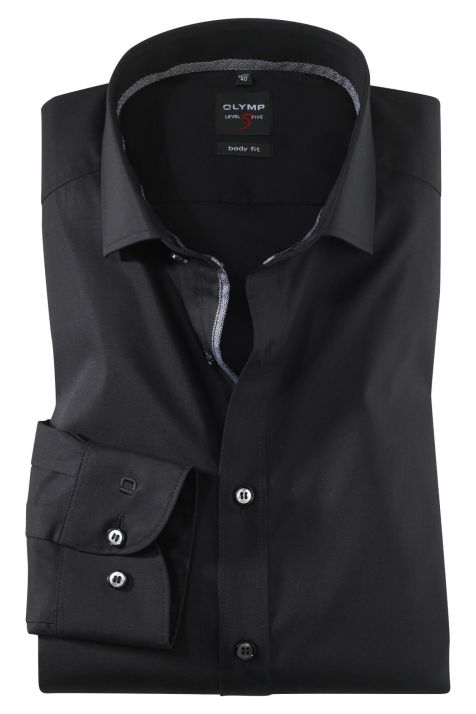 Camicia Uomo Olymp Regular Tinta unita collo Italiano Manica lunga