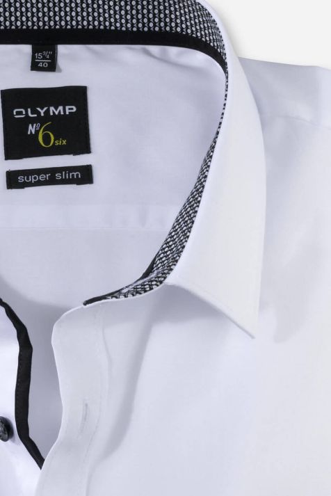 Camicia Uomo Olymp Slim Tinta unita collo Italiano Manica lunga