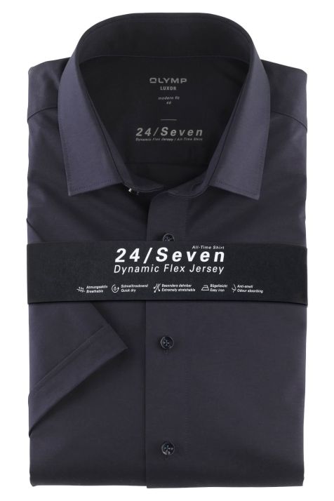 Camicia Uomo Olymp Classic Tinta unita collo Italiano Manica corta