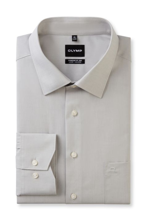 Camicia Uomo Olymp Comfort Tinta unita collo Italiano Manica lunga