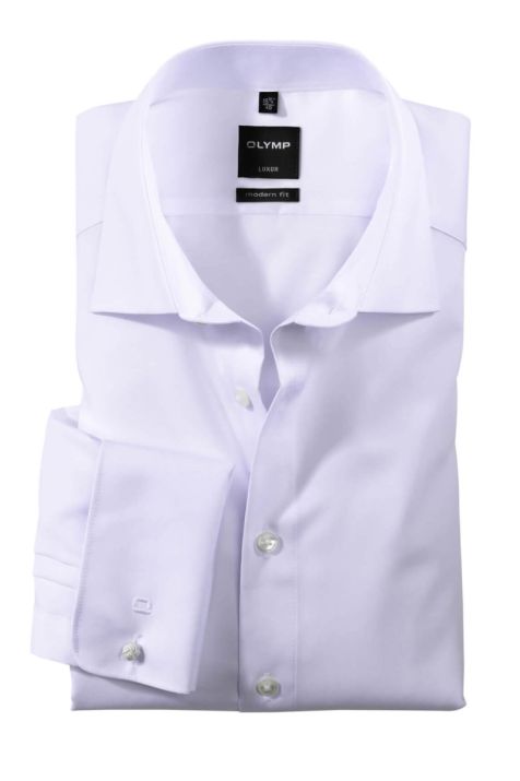 Camicia Uomo Olymp Classic No Stiro Tinta unita collo Francese Manica lunga