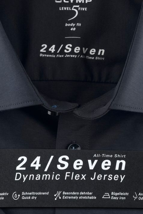 Camicia Uomo Olymp Regular Tinta unita collo Italiano Manica corta