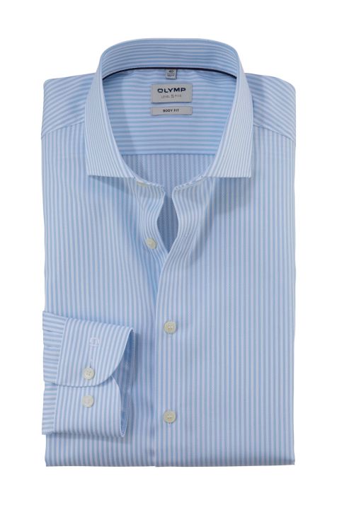 Camicia Uomo Olymp Regular Righe collo Francese Manica lunga