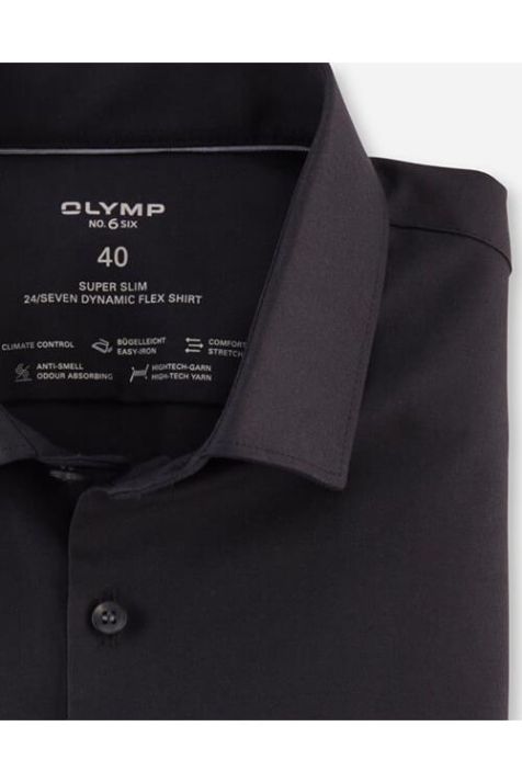 Camicia Uomo Olymp Slim Tinta unita collo Francese Manica lunga