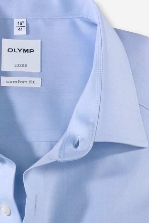Camicia Uomo Olymp Comfort No Stiro Tinta unita collo Francese Manica lunga