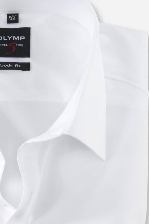 Camicia Uomo Olymp Regular Tinta unita collo Italiano Manica corta