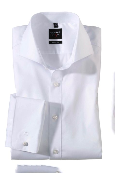 Camicia Uomo Olymp Regular Tinta unita collo Francese Manica lunga