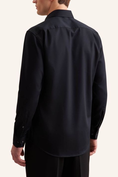 Camicia Uomo Seidensticker Regular No Stiro Tinta unita collo Italiano Manica lunga