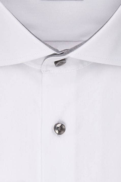 Camicia Uomo Seidensticker Regular No Stiro Tinta unita collo Italiano Manica lunga