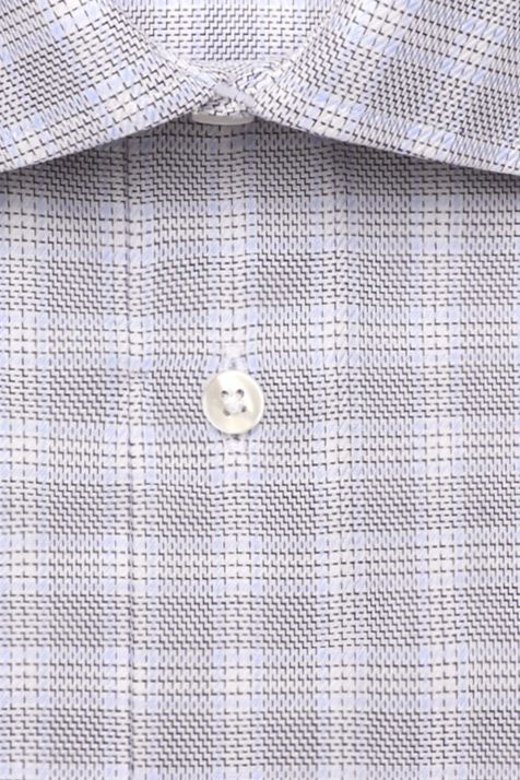 Camicia Uomo Seidensticker Slim Quadri collo Italiano Manica lunga