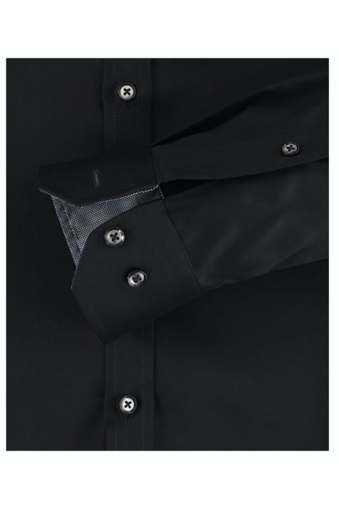 Camicia Uomo Venti Slim No Stiro Tinta unita collo Francese Manica lunga