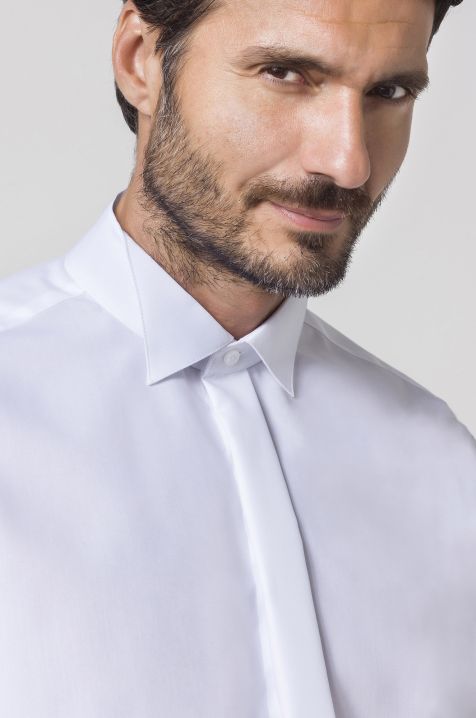 Camicia Uomo Seidensticker Classic No Stiro Tinta unita 100% cotone collo Cerimonia Manica lunga