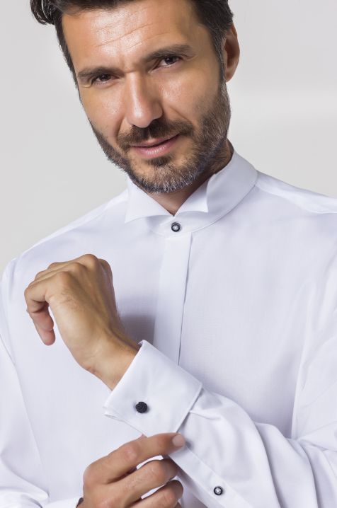 Camicia Uomo Seidensticker Regular No Stiro Tinta unita 100% cotone collo Cerimonia Manica lunga