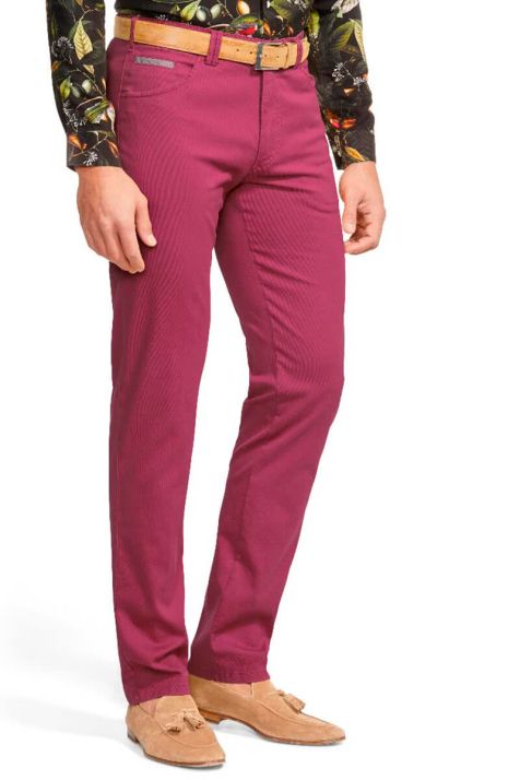 Pantalone Uomo Meyer Chino Regular Tinta unita 97% cotone 3% elastan
