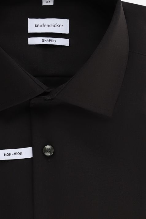 Camicia Uomo Seidensticker Regular No Stiro Tinta unita 100% cotone collo Italiano Manica lunga