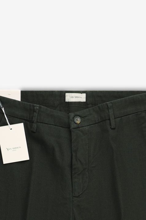 Pantalone Uomo Yan Simmon Chino Slim Micro disegno 97% cotone 3% elastan
