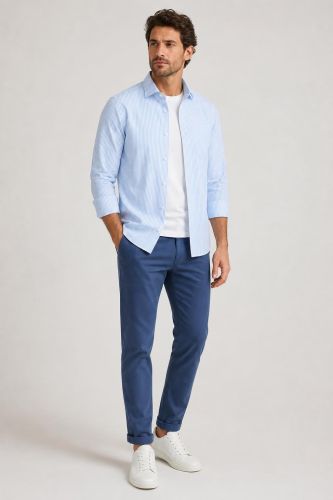 Camicia no stiro Ingram Regular INGRAM-68918-INMED-IRN-ML-XT-02