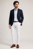 Pantalone Moro Slim MORO-ME-2485-BIANCO