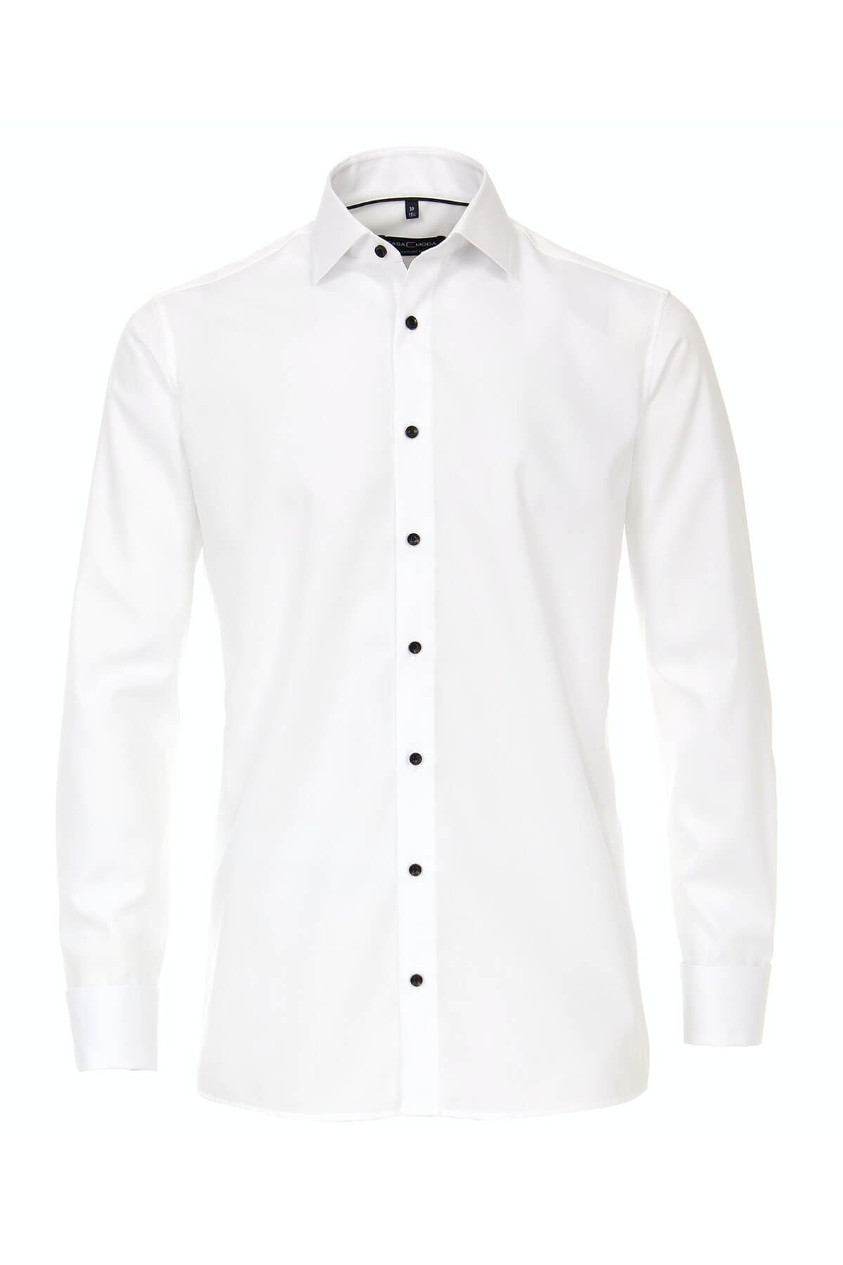Casamoda Camicia Bianco Struttura Con Carico Maniche Lunghe Comfort Fit