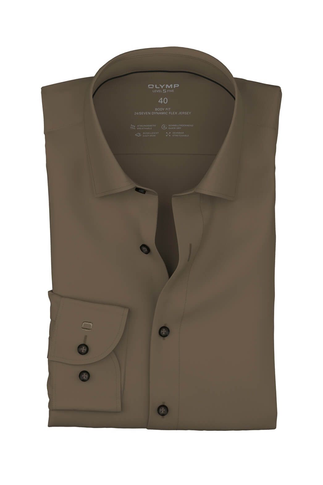 OLYMP Camicia Uomo Maniche Corte Business BIG 01 - Tinta Unita, Colletto Kent, 468