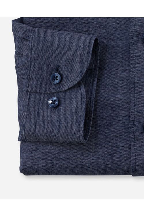 OLYMP Camicia da uomo a maniche lunghe, Luxor, tinta unita, vestibilità moderna, Global Kent, Bianco 00, 43