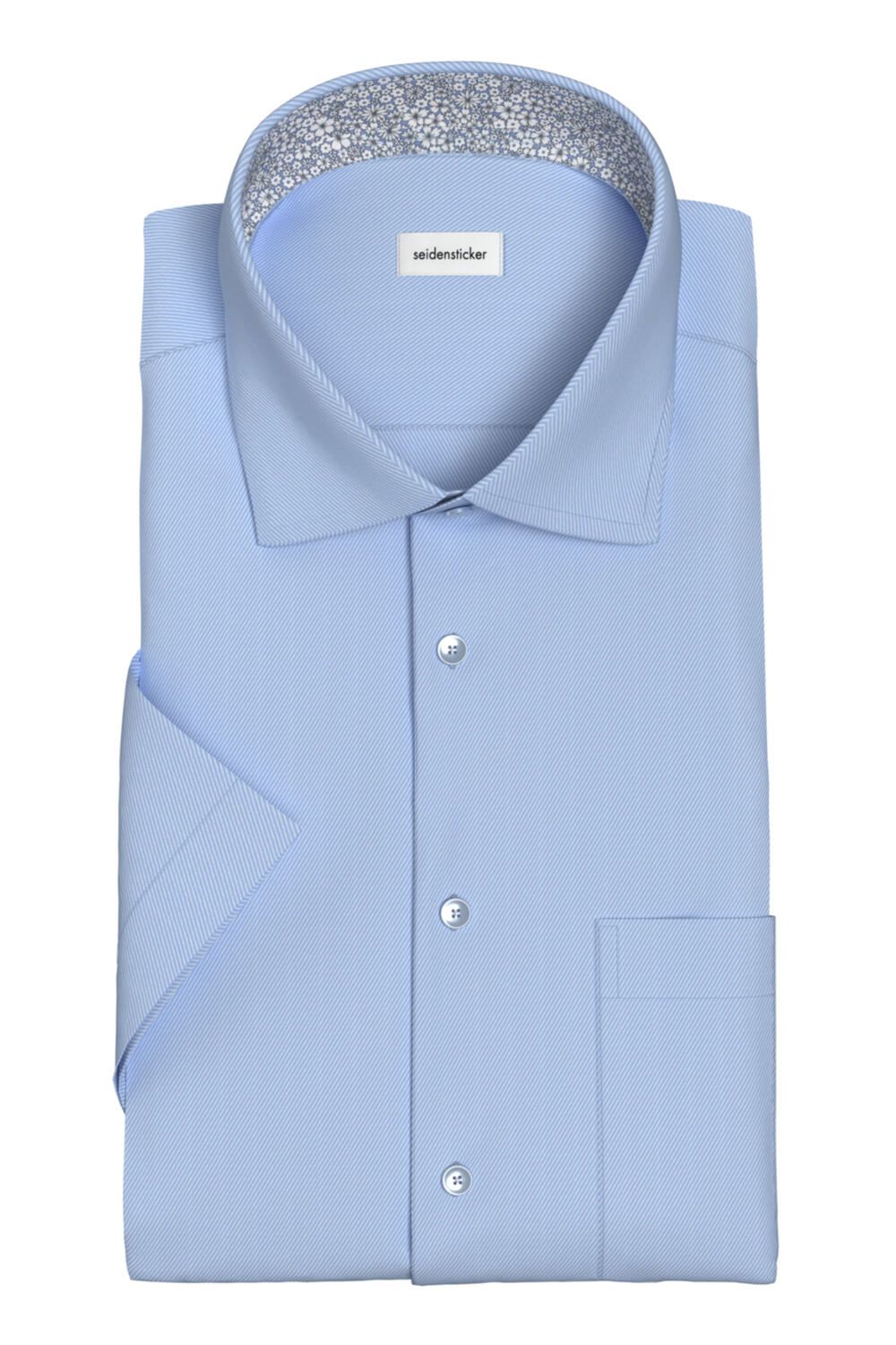 Seidensticker Camicia Casual Uomo Regular Fit In Cotone - Blu, Taglia 51 - Eleganza Semplice E Senza Tempo