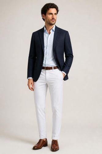 Pantalone Moro Slim MORO-ME-2485-BIANCO