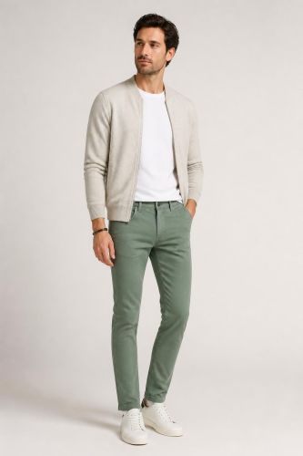 Pantalone Moro Slim MORO-MH-611-VERDE ACQUA