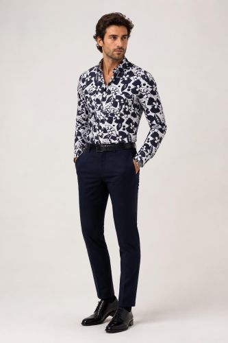 Camicia New England Slim SKT10DNSQUSLIMF9E