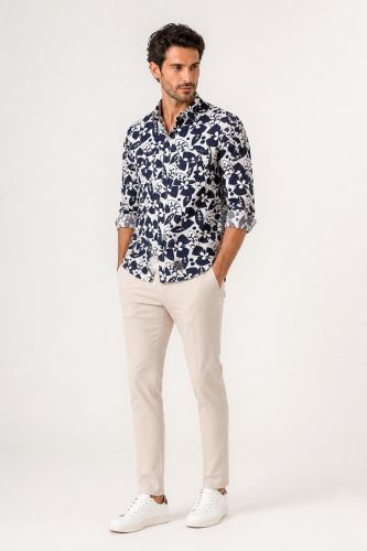 Camicia New England Slim SKT10DNSQUSLIMF9E