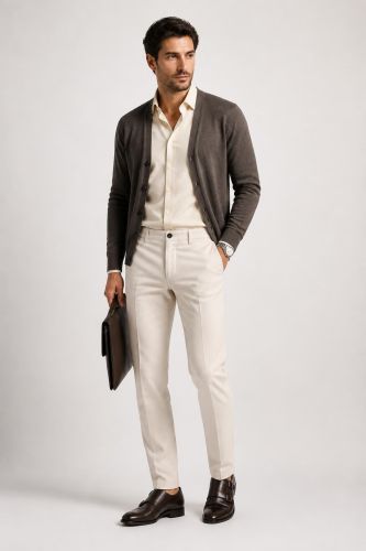 Pantalone Yan Simmon Slim YAN-SIMMON-T503-OSTRO-OFFWHITE