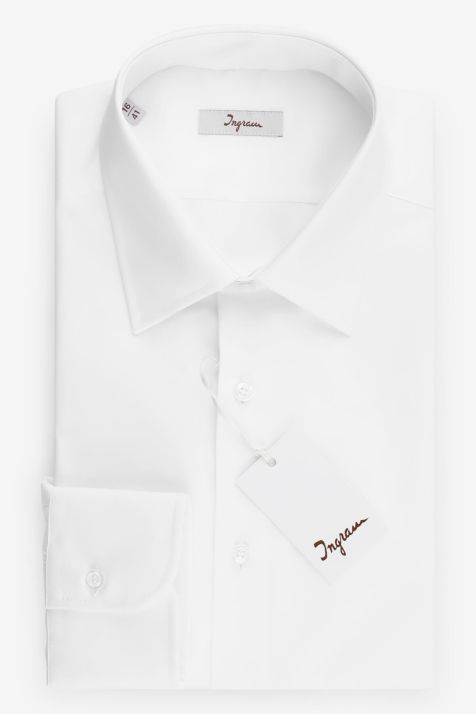 Camicia Uomo Ingram Regular Tinta unita 100% cotone collo Italiano Manica lunga