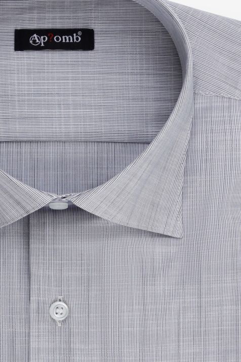 Camicia Uomo Aplomb Classic Righe 100% cotone collo Italiano Manica lunga