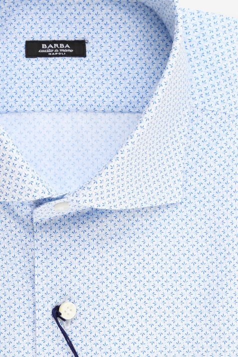 Camicia Uomo Barba Regular Tinta unita 100% cotone collo Francese Manica lunga