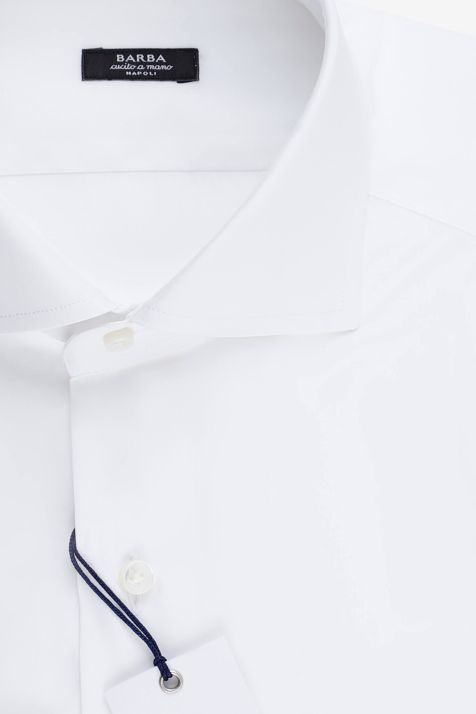 Camicia Uomo Barba Regular Tinta unita 100% cotone collo Francese Manica lunga